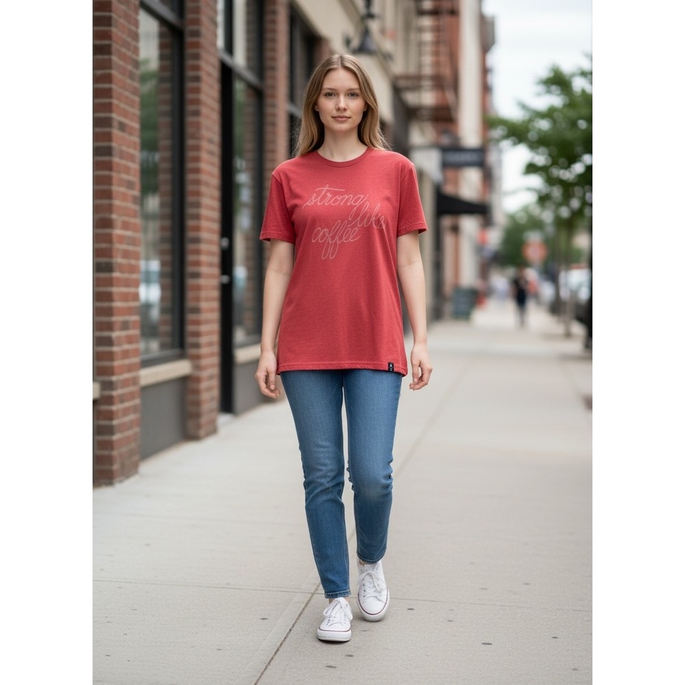 Starbucks Reserve Mens XL‎ Red Strong Like Coffee Organic Cotton Blend T-Shirt
